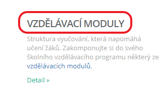 Dlaždice Vzdělávací moduly